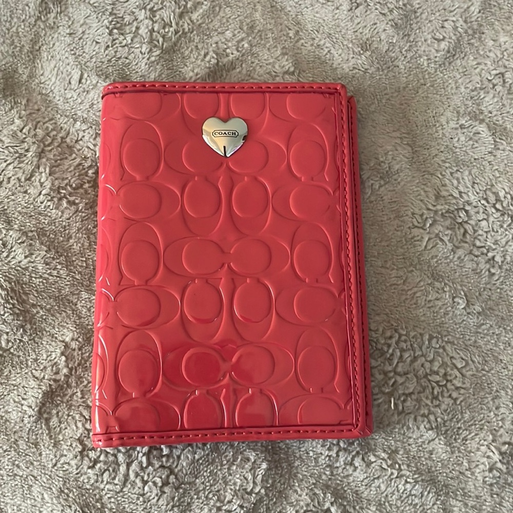 Pink Coach Passport Holder